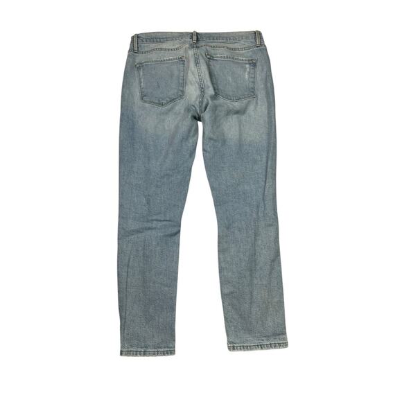 FRAME Le Garcon Crop High Rise Straight Leg Jeans Distressed Light Wash 26 - Picture 4 of 10